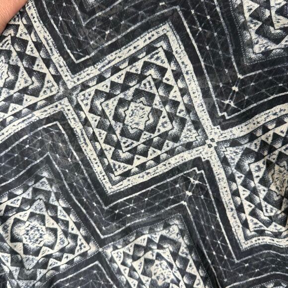 Alice & Olivia Womens Layered Maxi Skirt Ruffle Black/Ivory Geometric Pattern - Picture 3 of 10